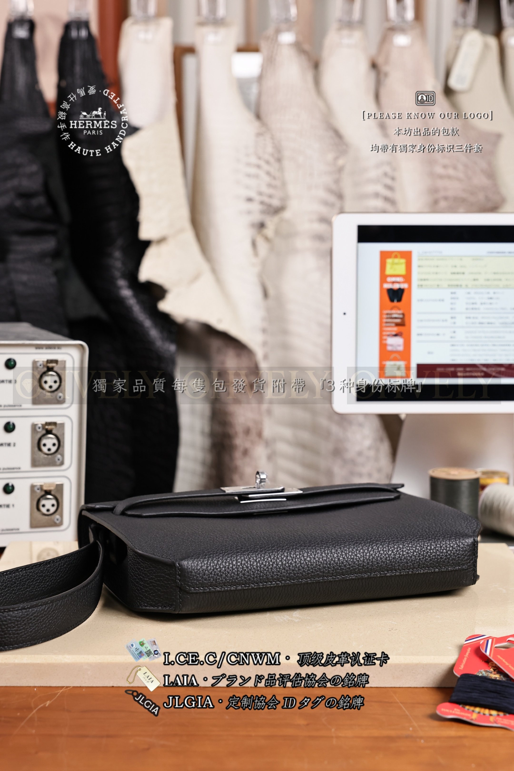 Hermès Kelly 𝙳𝚎𝚙𝚎𝚌𝚑𝚎𝚜 𝟸𝟻 𝙽𝚘𝚒𝚛 은장 상품 썸네일