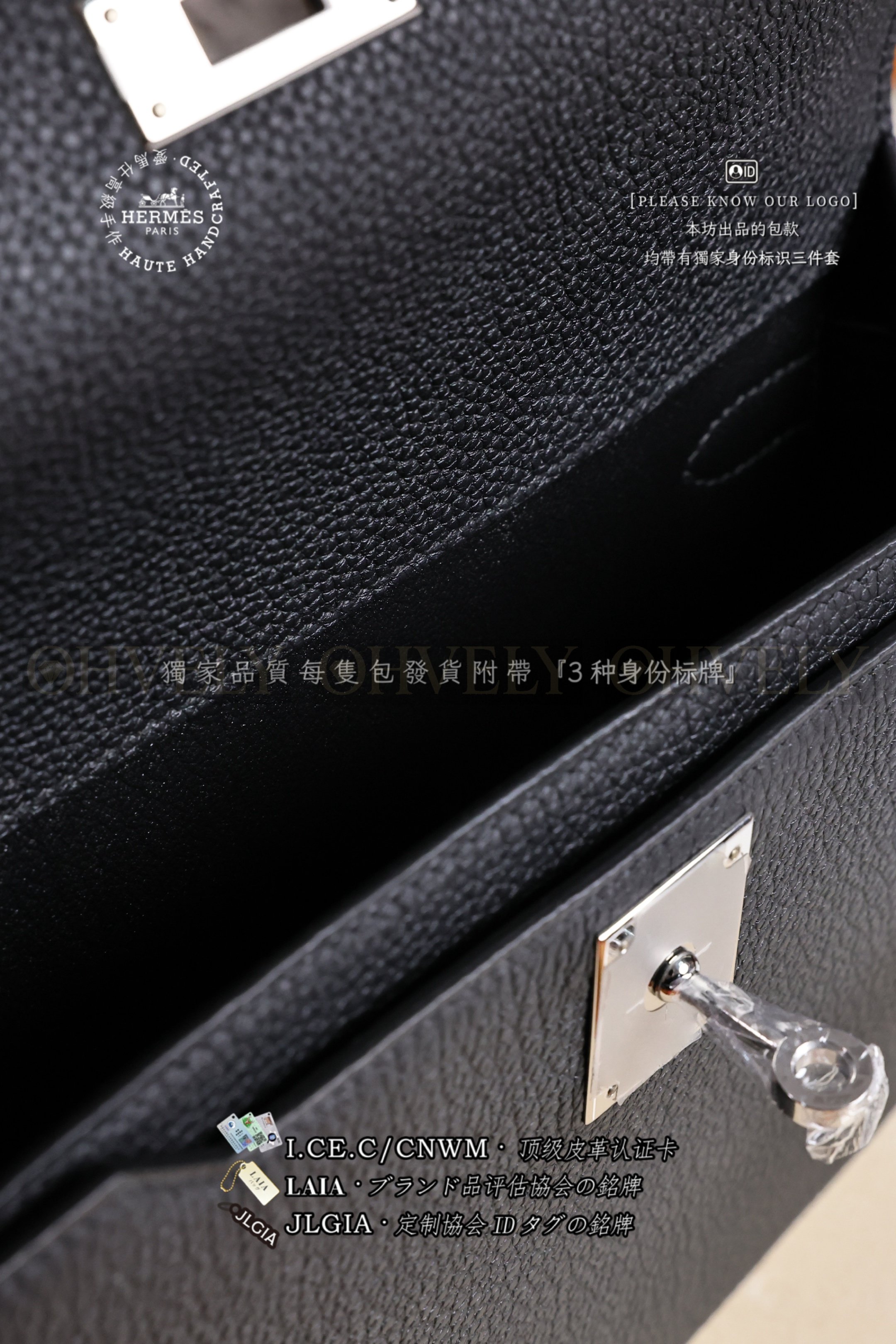 Hermès Kelly 𝙳𝚎𝚙𝚎𝚌𝚑𝚎𝚜 𝟸𝟻 𝙽𝚘𝚒𝚛 은장 상품 썸네일