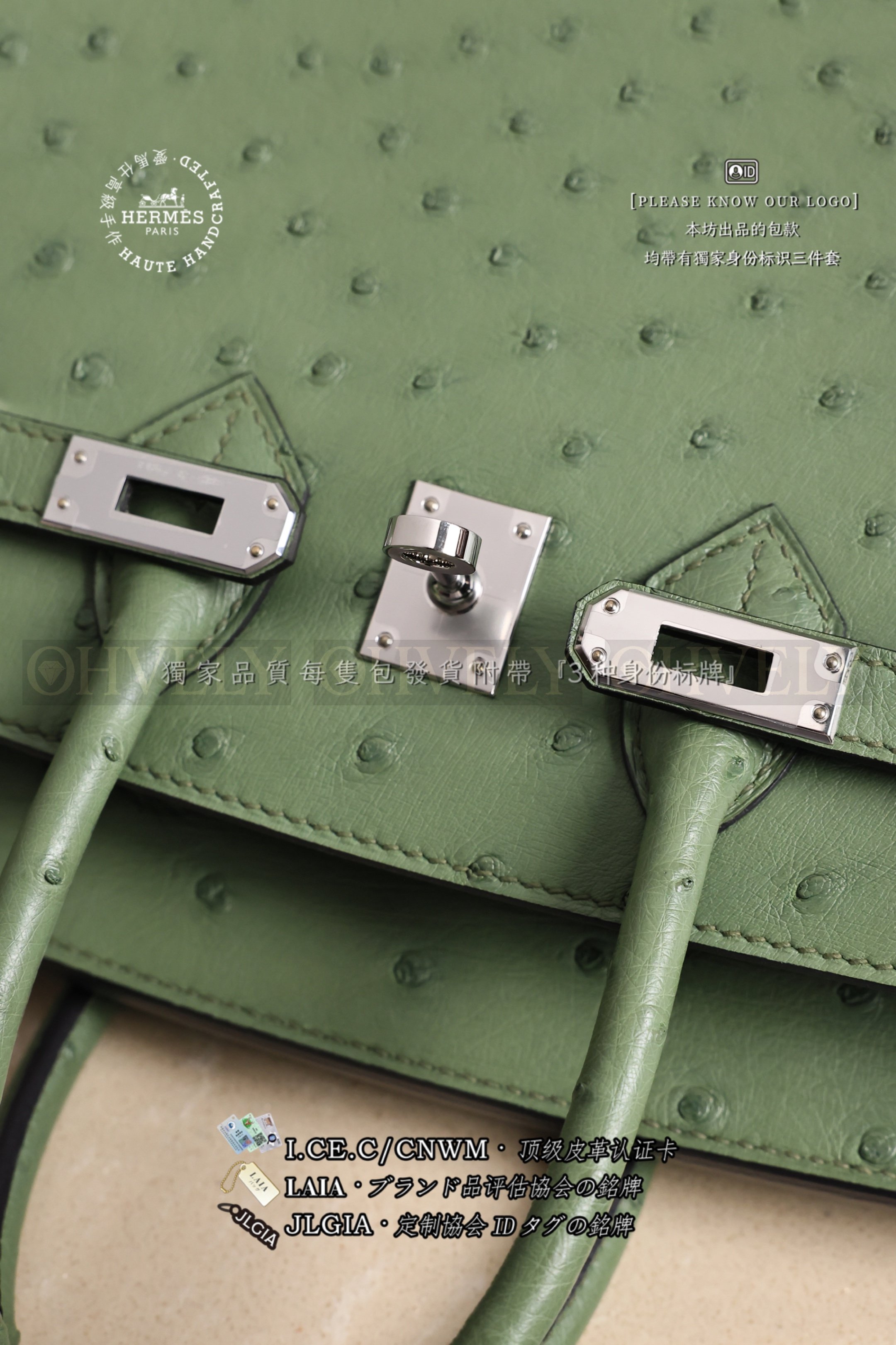 Hermès BIRKIN 𝟮𝟱 𝙊𝙎𝙏𝙍𝙄𝘾𝙃 𝚅𝚎𝚛𝚝 𝙲𝚛𝚒𝚚𝚞𝚎𝚝 은장 상품 썸네일