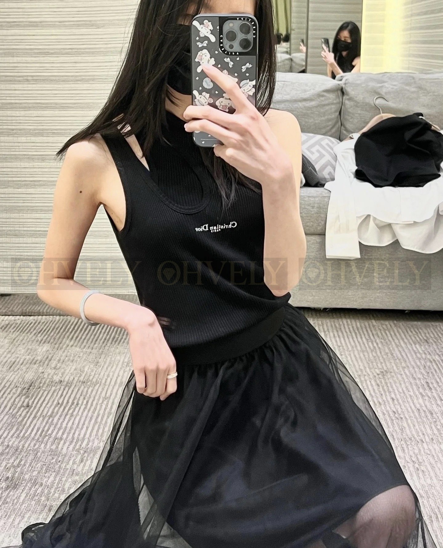 언발란스 탱크 탑 블랙 상품 썸네일