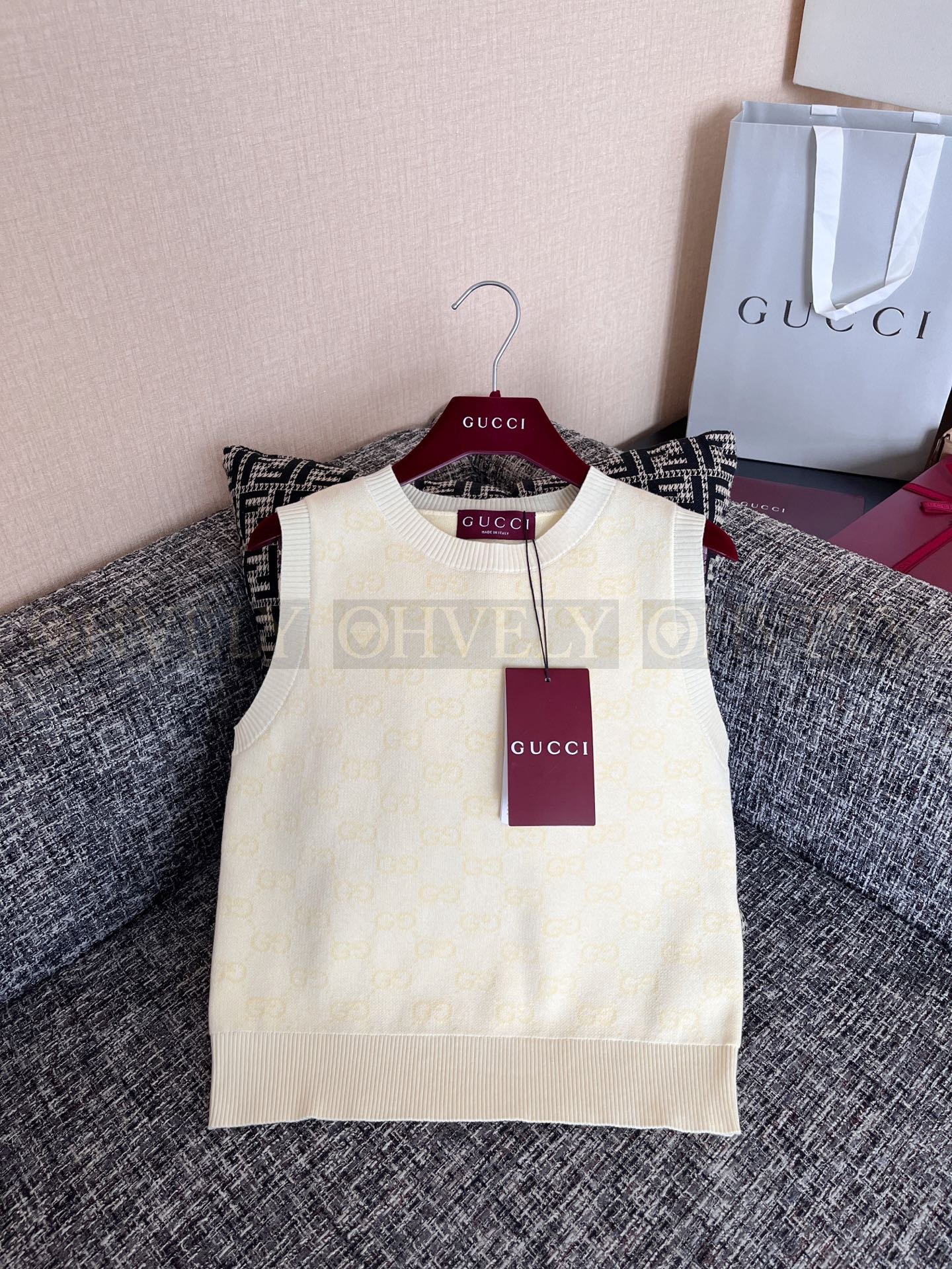 【 ZP버전 】Gucci GG모노그램 니트베스트