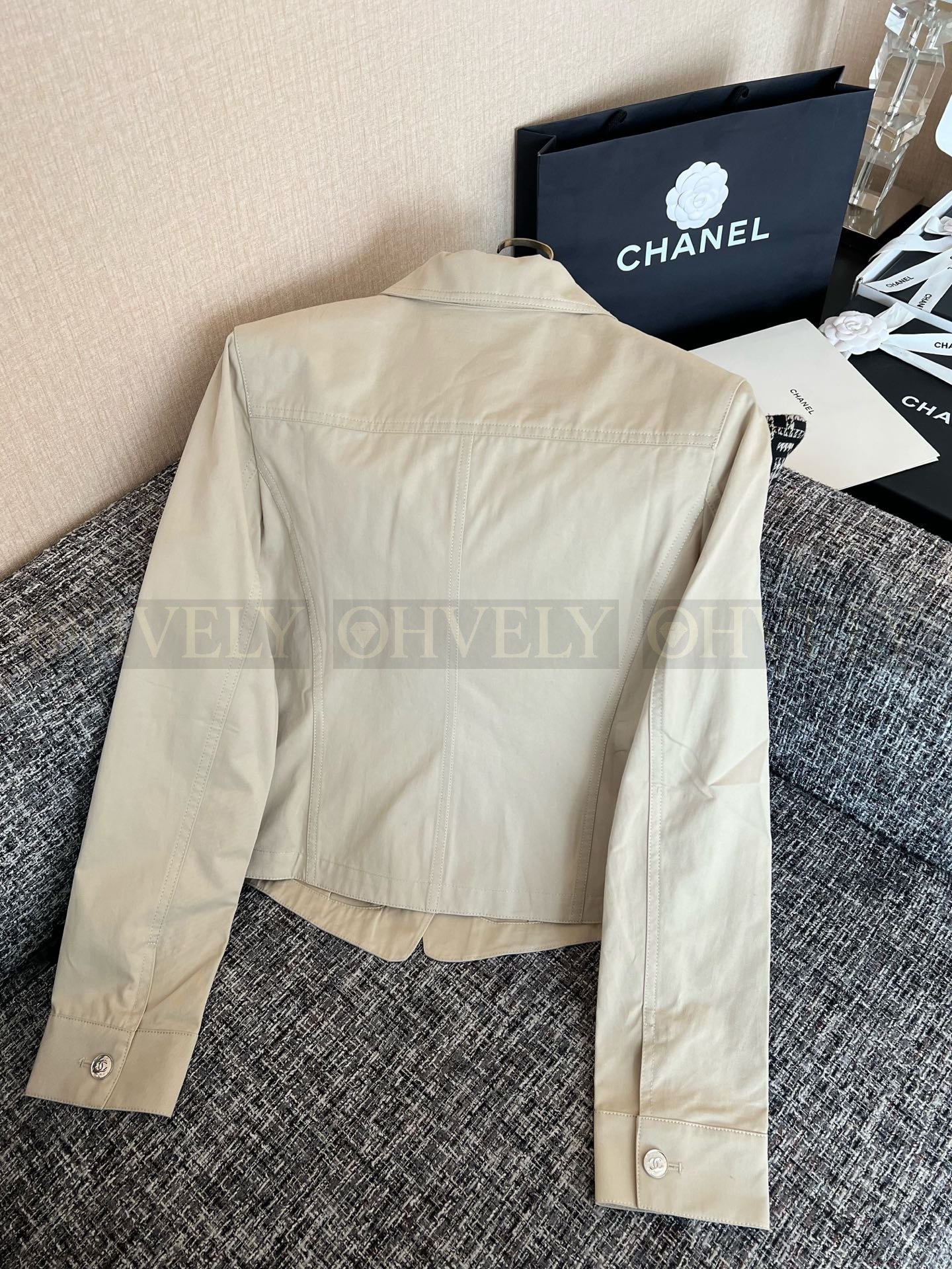 【 ZP버전 】 CHANEL 샤넬 트윌 코튼 플랩 포켓 여성 자켓 상품 썸네일