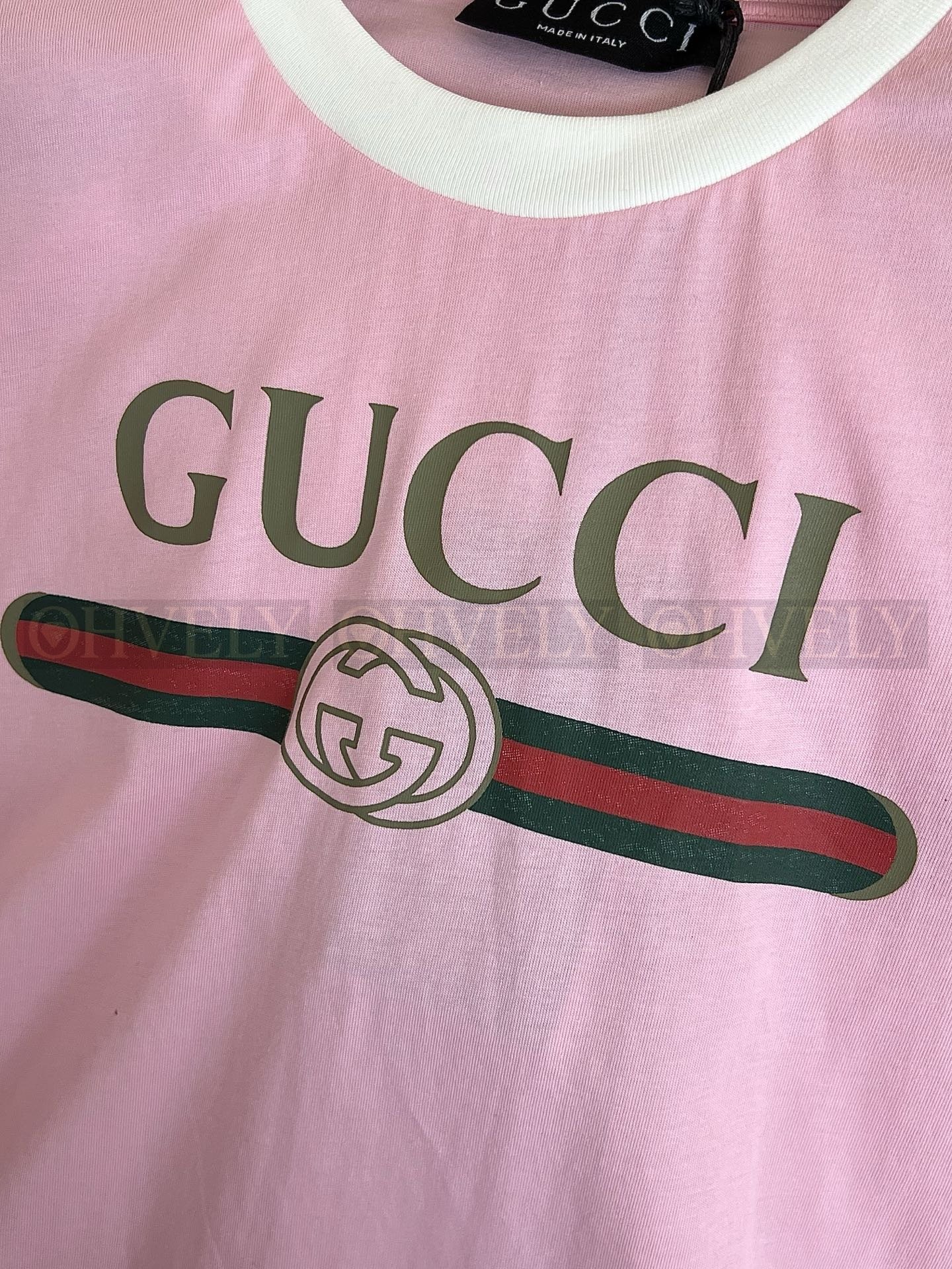 【 ZP버전 】 GUCCI 구찌 26SS 클래식 웹 스트라이프 자수 반팔 티셔츠 상품 썸네일