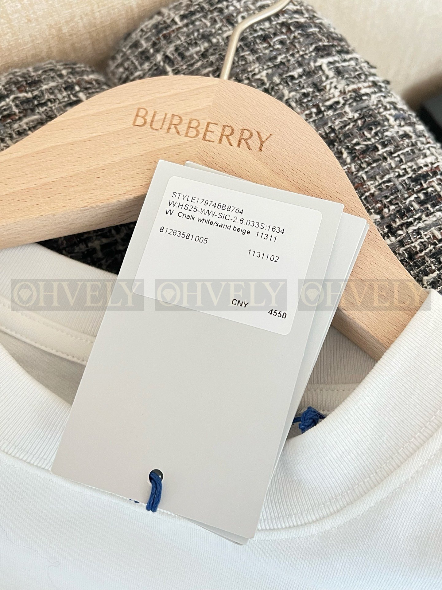 【 ZP버전 】 BURBERRY 버버리 체크 나이트 스탬프 코튼 티셔츠 상품 썸네일