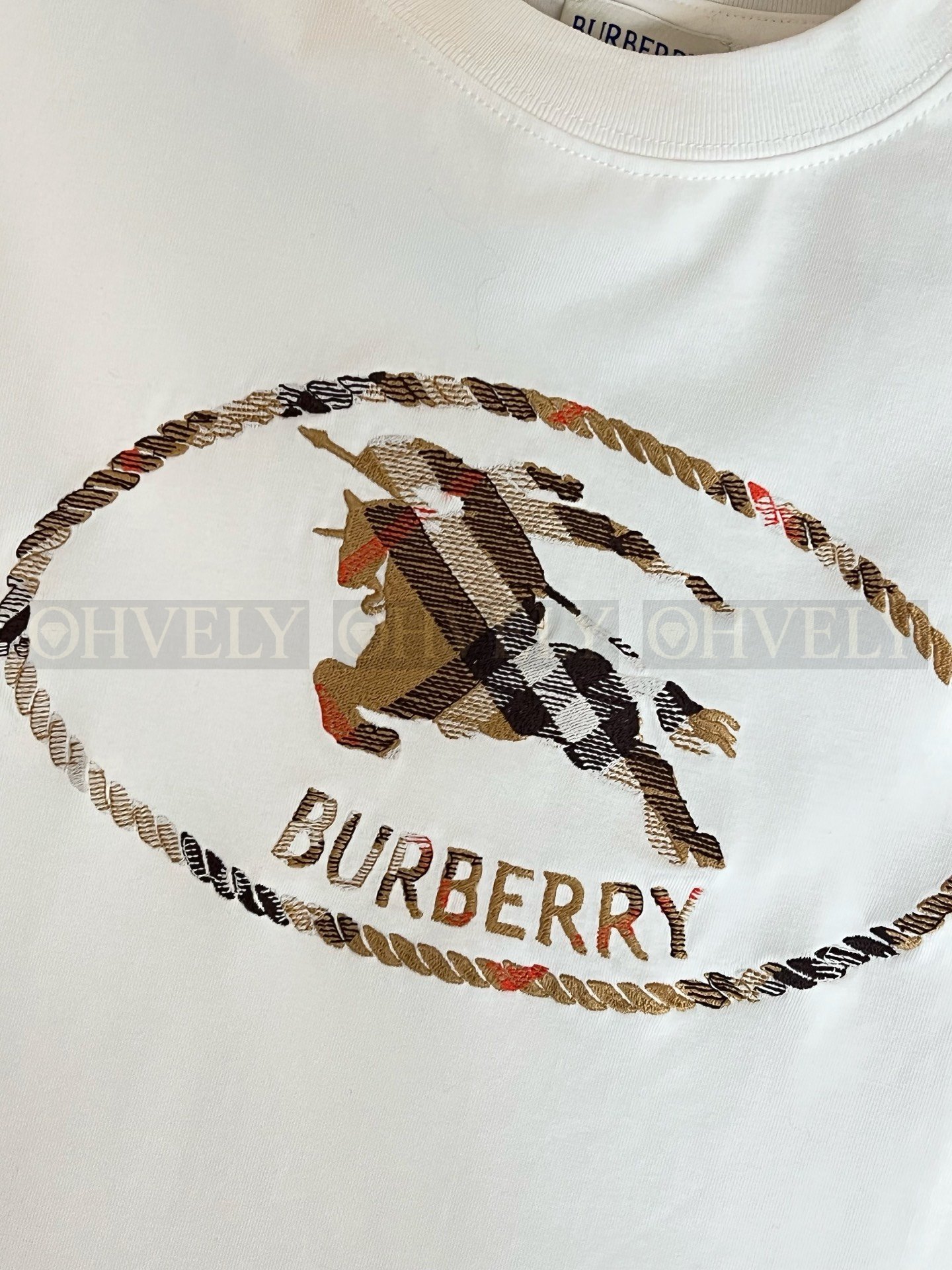 【 ZP버전 】 BURBERRY 버버리 체크 나이트 스탬프 코튼 티셔츠 상품 썸네일