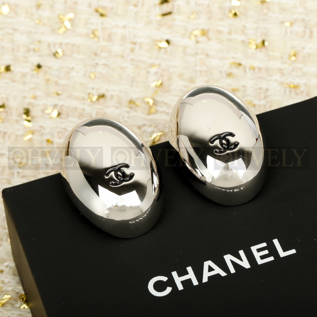 샤넬 CHANEL CC 로고 후프 이어링