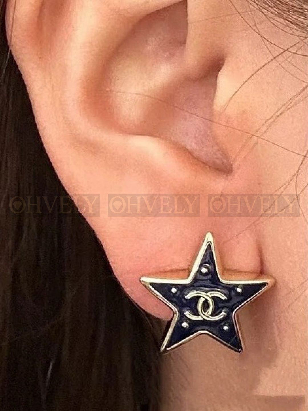 샤넬 CHANEL 골드 스타 스터드 이어링 상품 썸네일