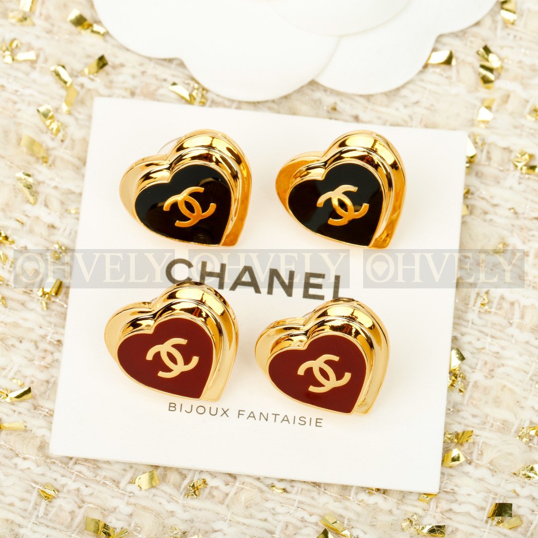 샤넬 CHANEL 크루즈 컬렉션 하트 CC 이어링 (블랙) 상품 썸네일