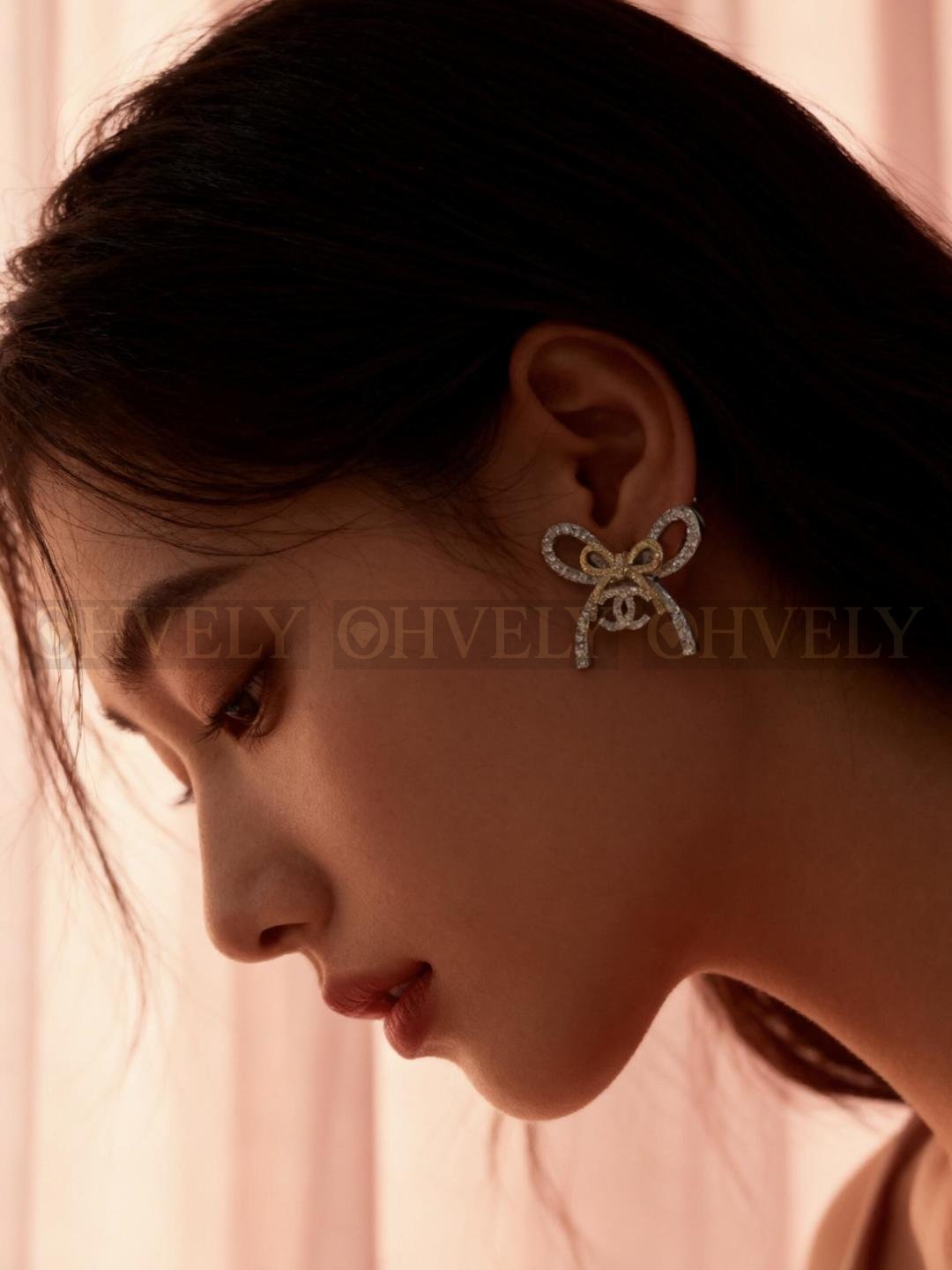 샤넬 CHANEL 리본 스트라스 이어링 상품 썸네일