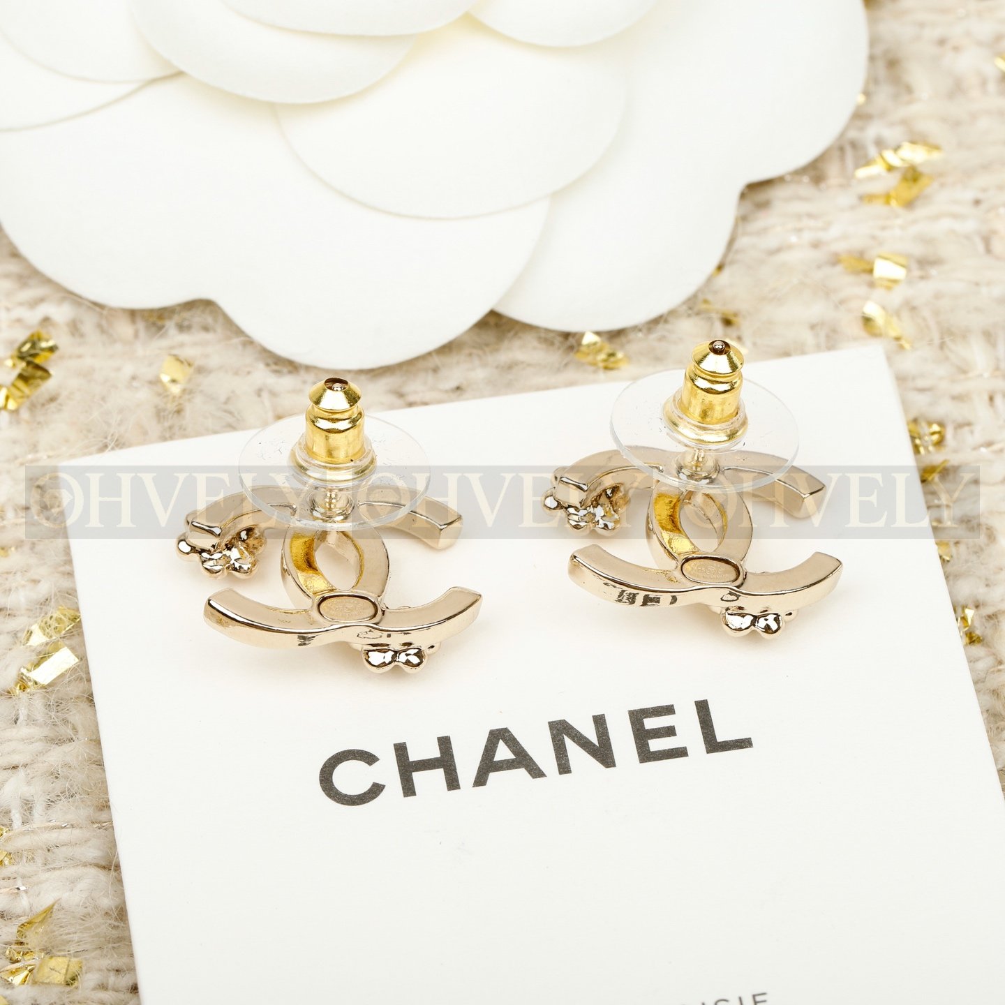 샤넬 CHANEL 꽃 장식 스터드 이어링 상품 썸네일
