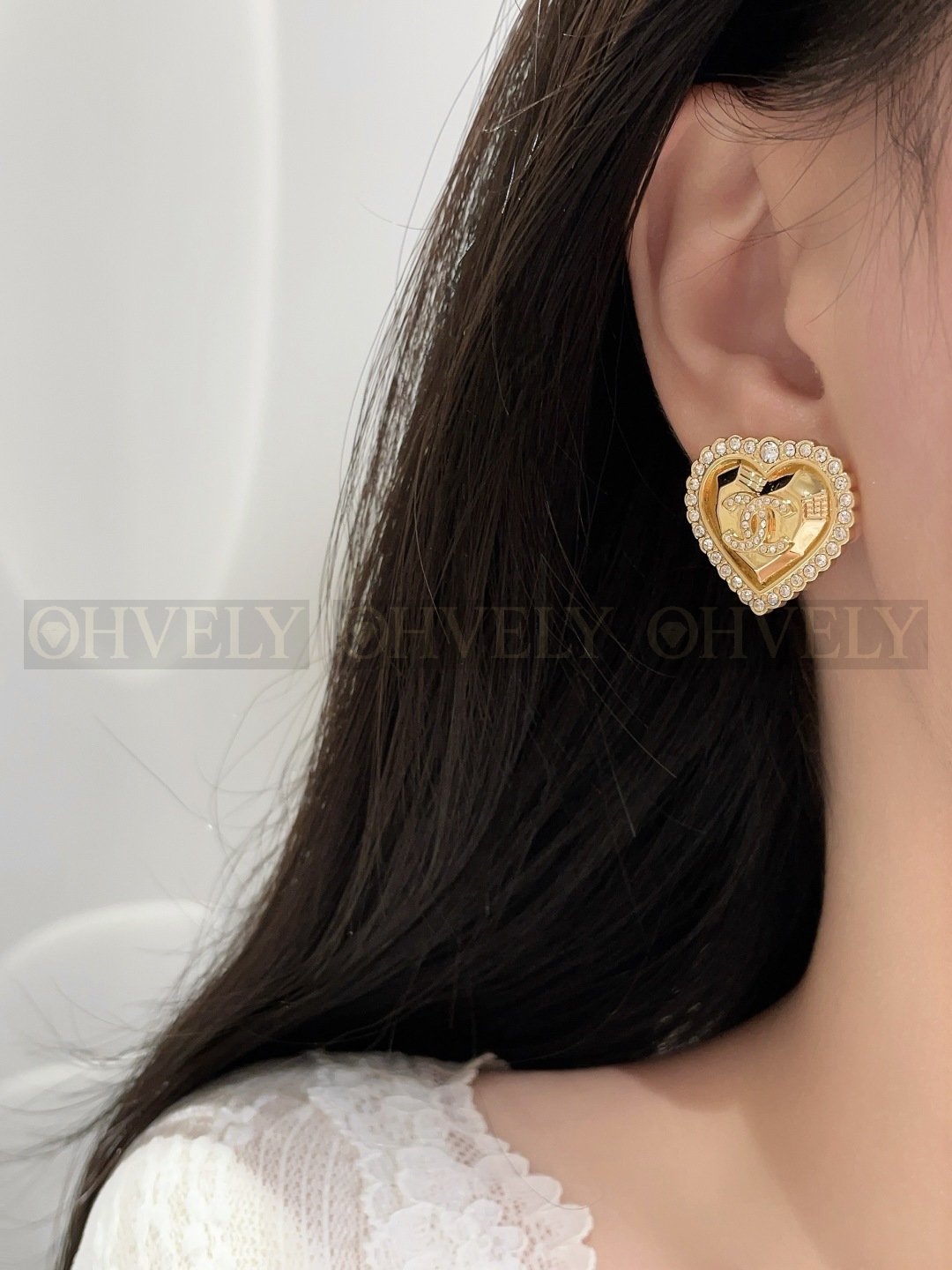 샤넬 CHANEL 하트 크리스탈 귀걸이 상품 썸네일