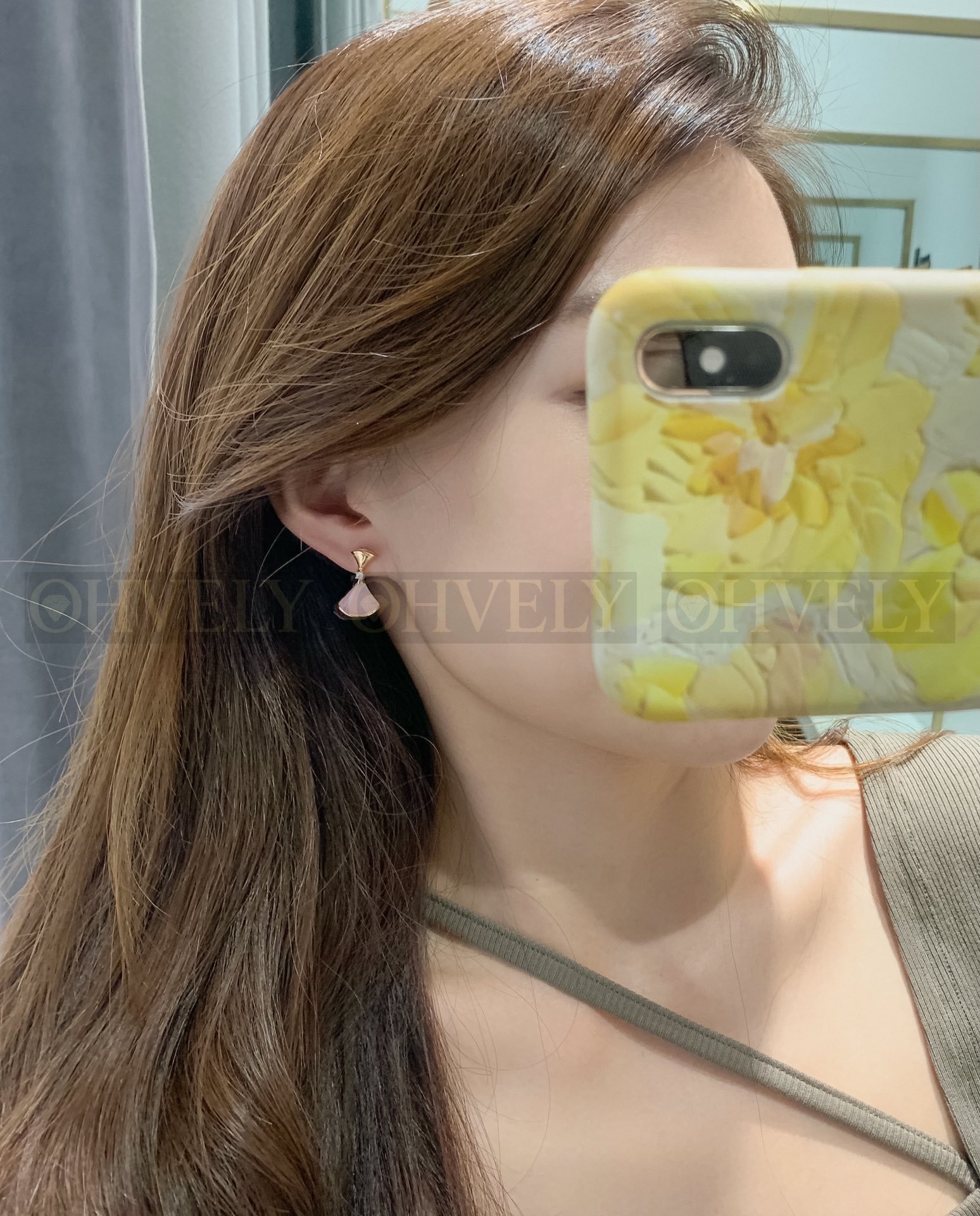 불가리 BVLGARI 디바스 드림 이어링 (V금장/핑크) 상품 썸네일