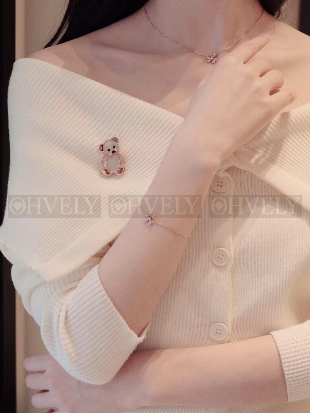 반클리프 아펠 Van Cleef & Arpels 럭키 애니멀 테디 베어 클립 상품 썸네일