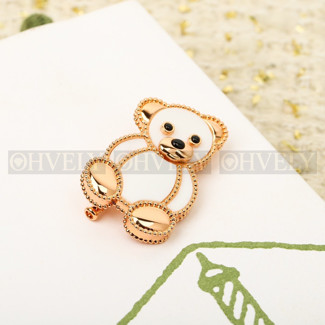반클리프 아펠 Van Cleef & Arpels 럭키 애니멀 테디 베어 클립