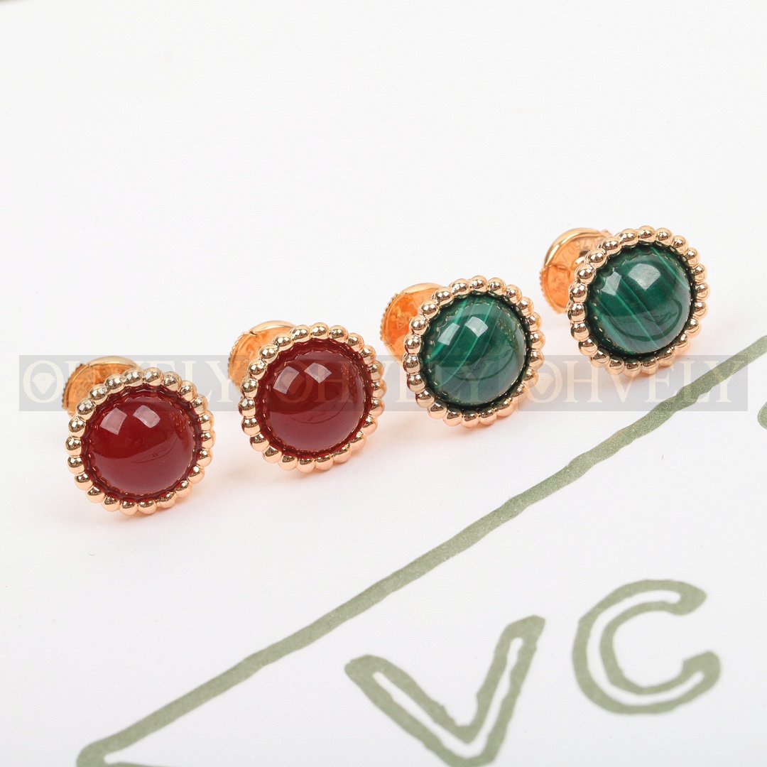 반클리프 아펠 Van Cleef & Arpels 뻬를리 꿀뢰르 이어링 말라카이트 (그린) 상품 썸네일