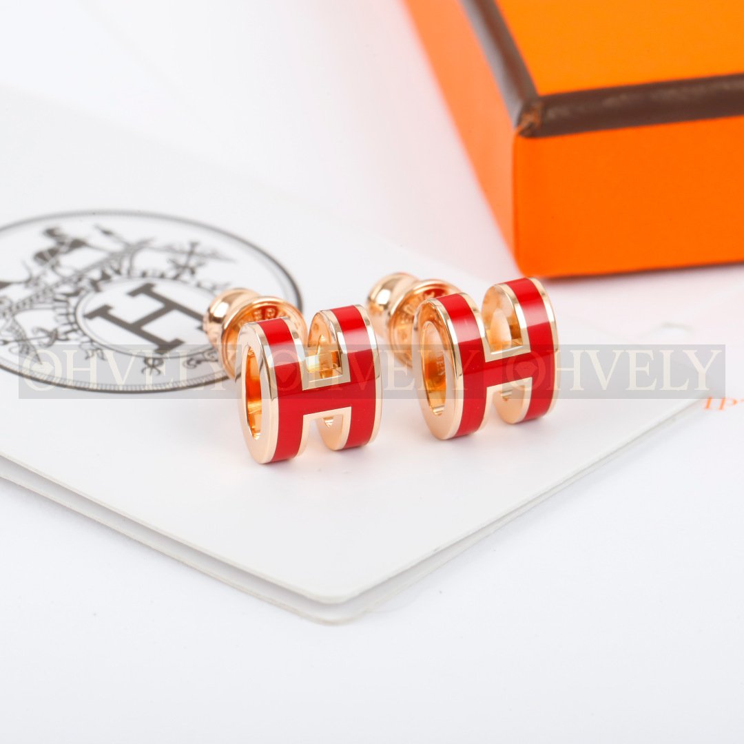 에르메스 Hermès 팝아슈 Pop H 이어링 로즈골드 상품 썸네일