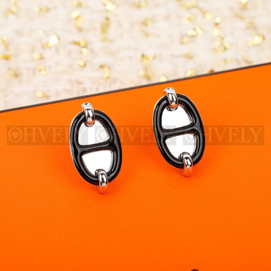 에르메스 Hermès 미니 마이옹 샹달 Mini Maillon Chaine d'Ancre 이어링 은판 상품 썸네일