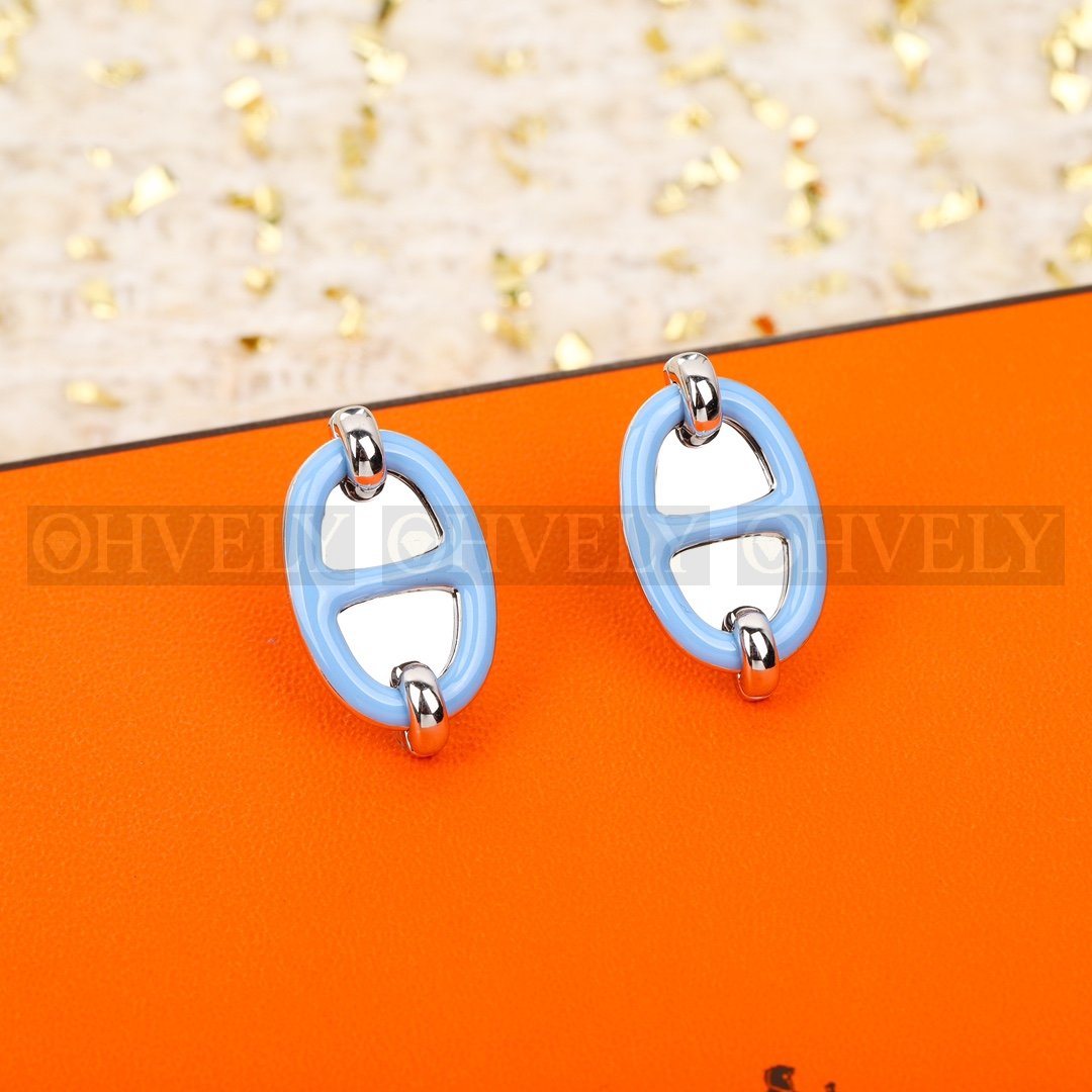에르메스 Hermès 미니 마이옹 샹달 Mini Maillon Chaine d'Ancre 이어링 은판 상품 썸네일