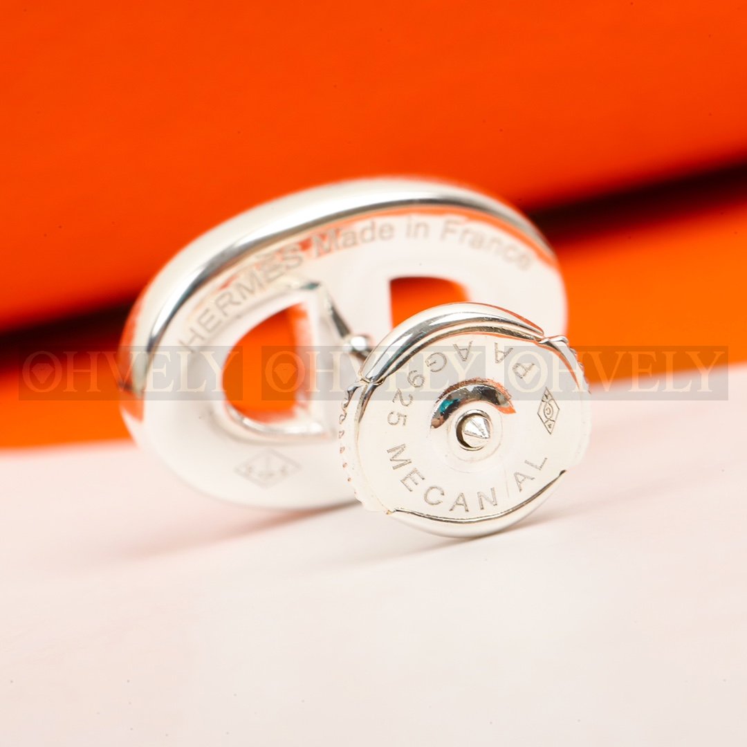 에르메스 Hermès 샹달 Chaine d'Ancre 에니그마 이어링 실버 상품 썸네일