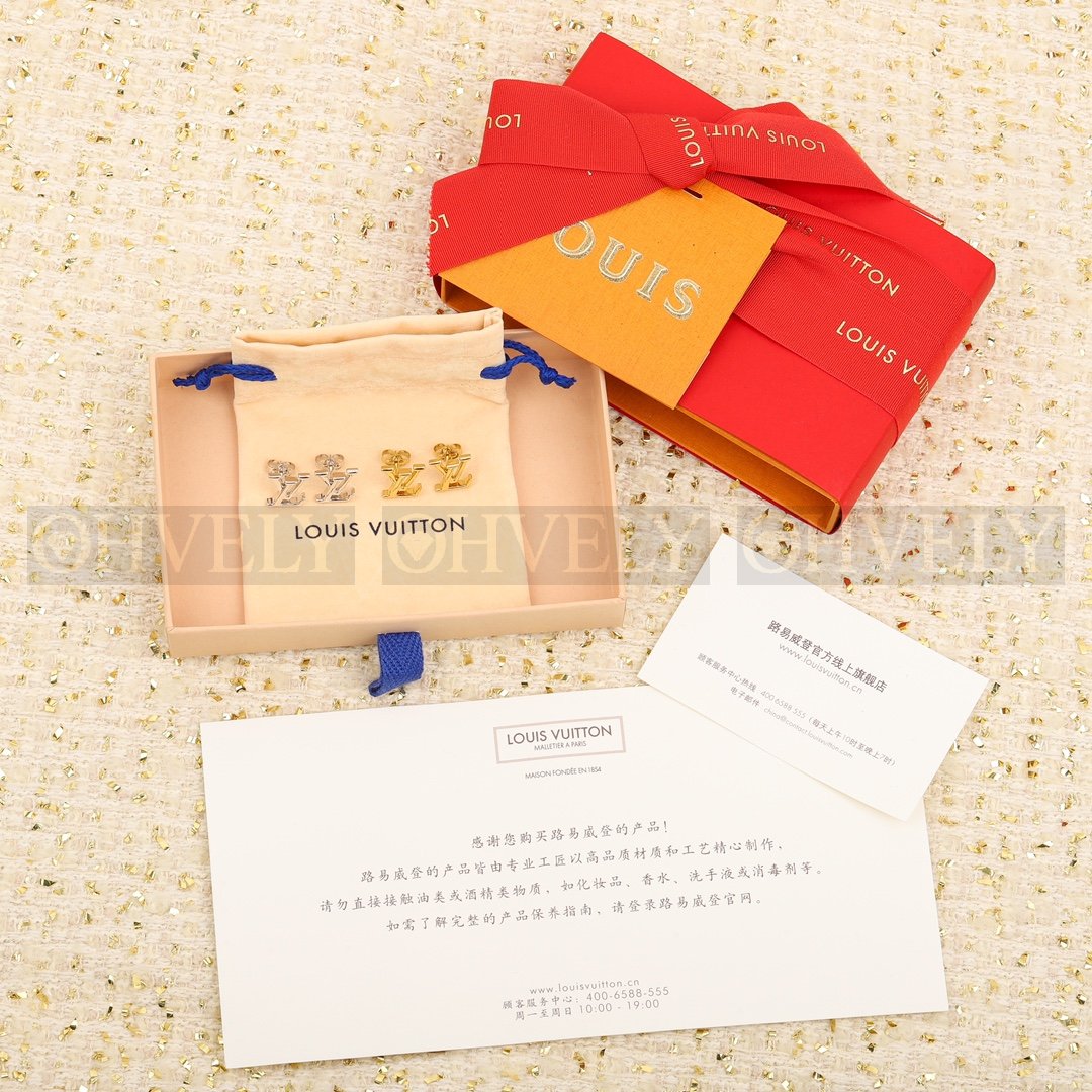 루이비통 Louis Vuitton 북클 드레이유 LV 아이코닉 에나멜 이어링 (실버) 상품 썸네일