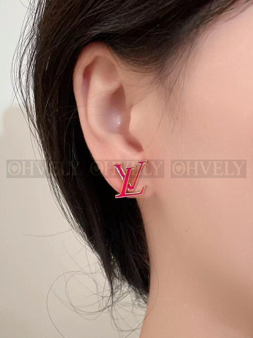 루이비통 Louis Vuitton 북클 드레이유 LV 아이코닉 에나멜 이어링 (레) 상품 썸네일