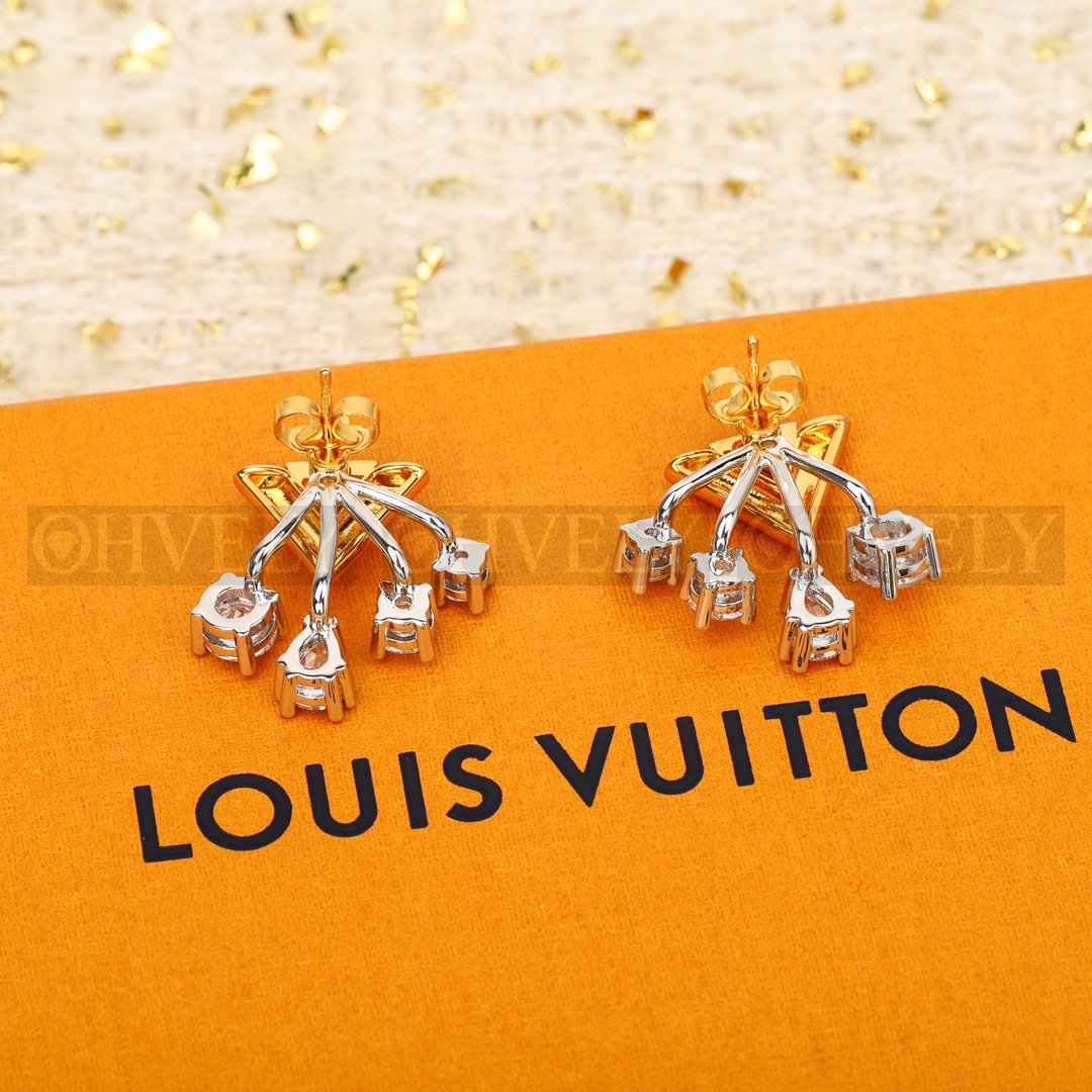 루이비통 Louis Vuitton 북클 드레이유 V 스트라스 이어링 (골드) 상품 썸네일