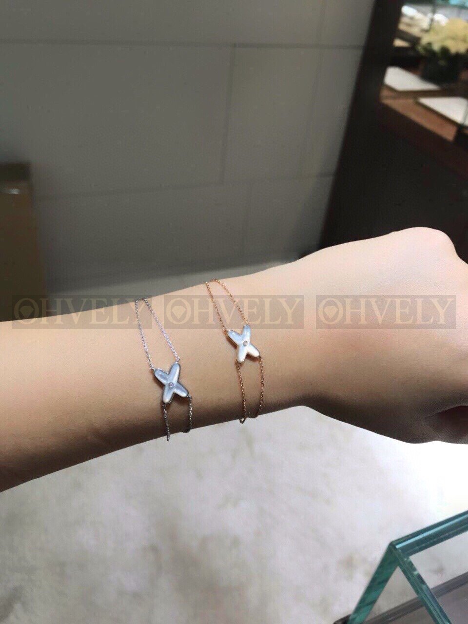 쇼메 Chaumet 주 드 리앙 브레이슬릿 로즈골드 라인 ( 블랙, 화이트, 터키석, 레드, 그린 ) 상품 썸네일
