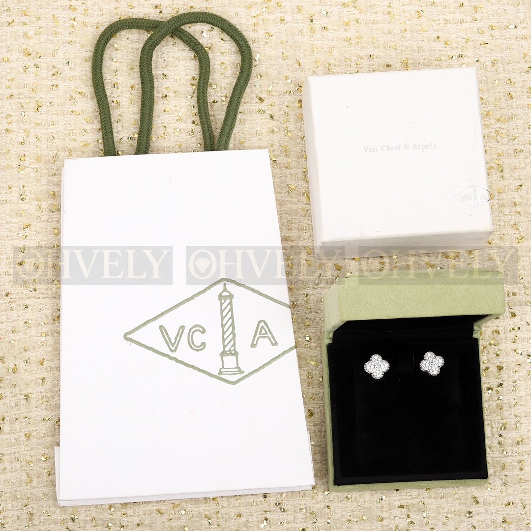 반클리프 아펠 Van Cleef & Arpels 빈티지 알함브라 이어링 크리스탈 상품 썸네일