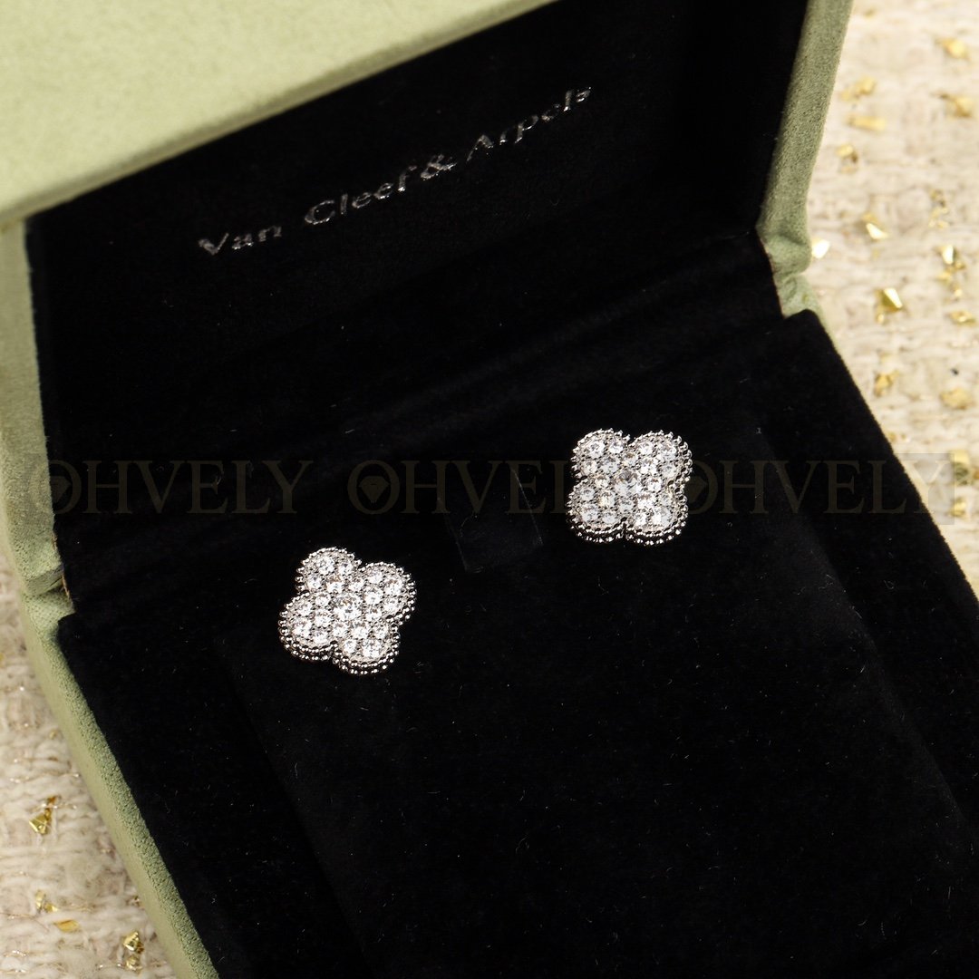 반클리프 아펠 Van Cleef & Arpels 빈티지 알함브라 이어링 크리스탈 상품 썸네일