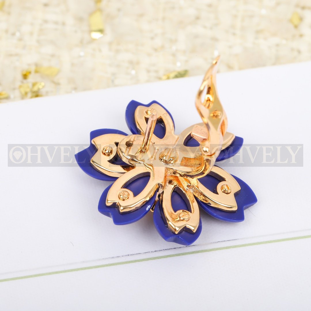 반클리프 아펠 Van Cleef & Arpels 로즈 드 노엘 이어링 미니 모델 ( 화이트, 블루 ) 상품 썸네일