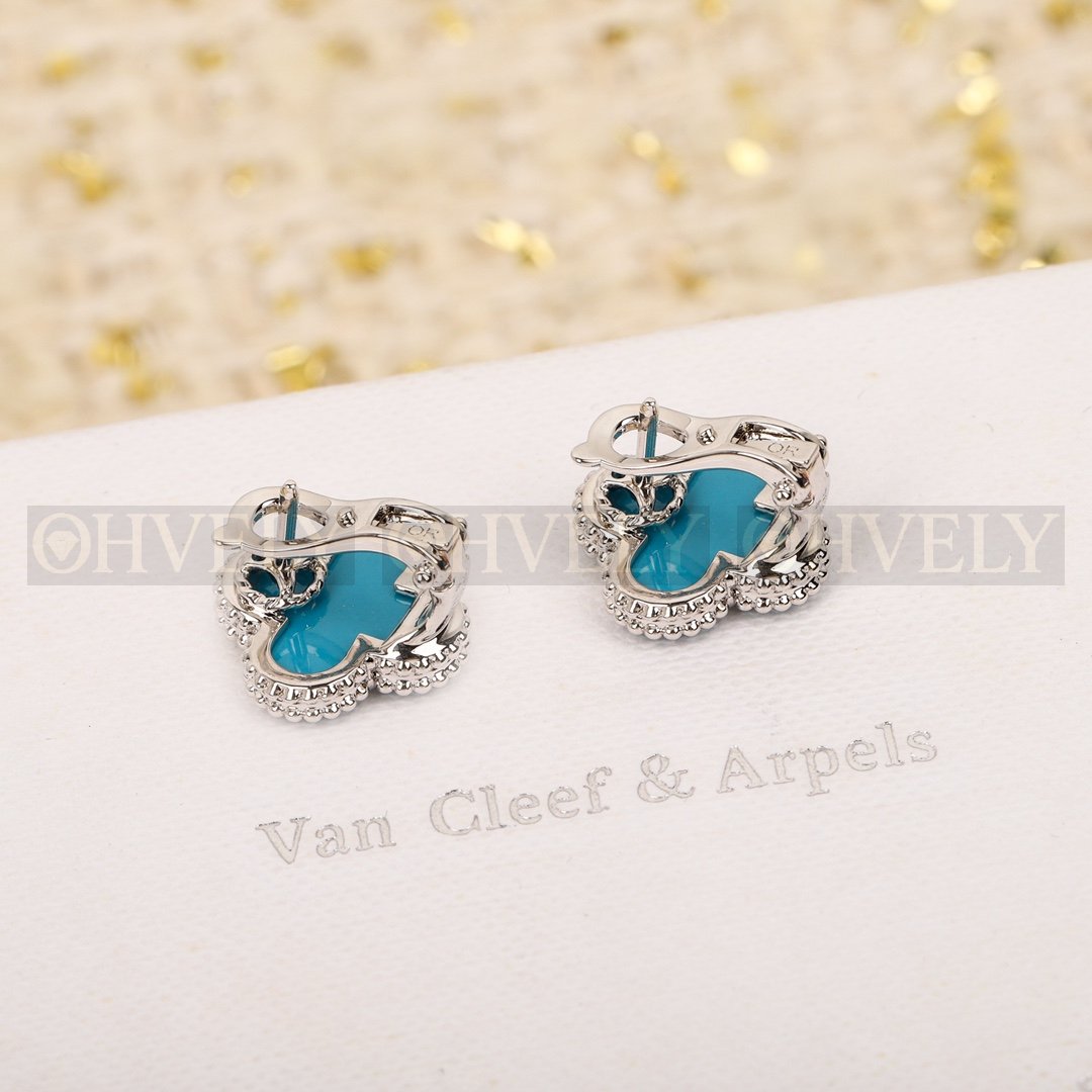 반클리프 아펠 Van Cleef & Arpels 스위트 알함브라 이어링 스카이 블루 상품 썸네일