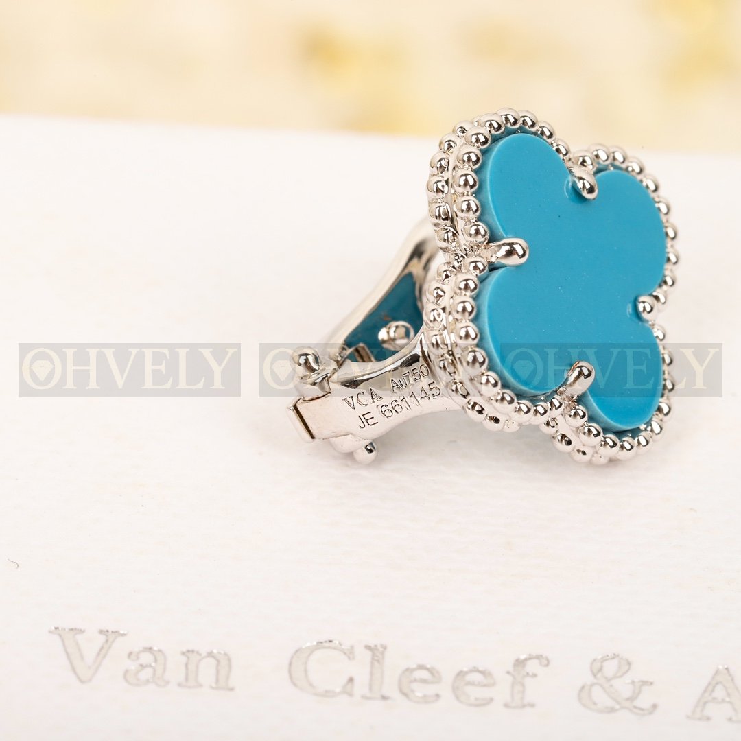 반클리프 아펠 Van Cleef & Arpels 스위트 알함브라 이어링 스카이 블루 상품 썸네일