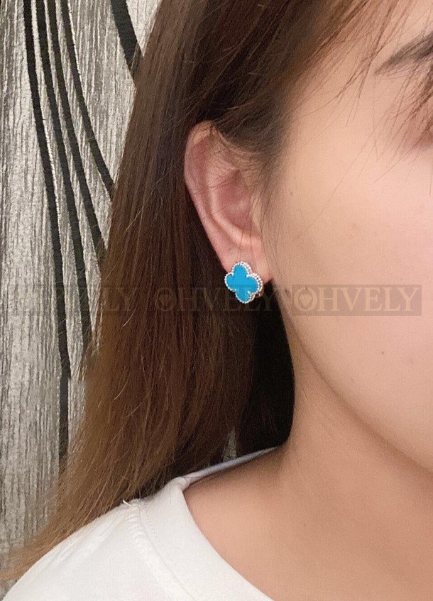 반클리프 아펠 Van Cleef & Arpels 스위트 알함브라 이어링 스카이 블루 상품 썸네일