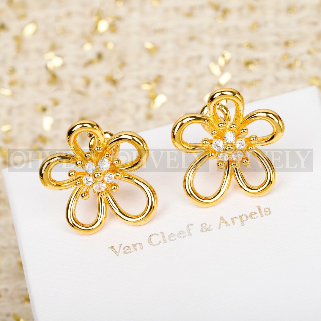 반클리프 아펠 Van Cleef & Arpels 플라워레이스 이어링 ( 금판 ) 상품 썸네일