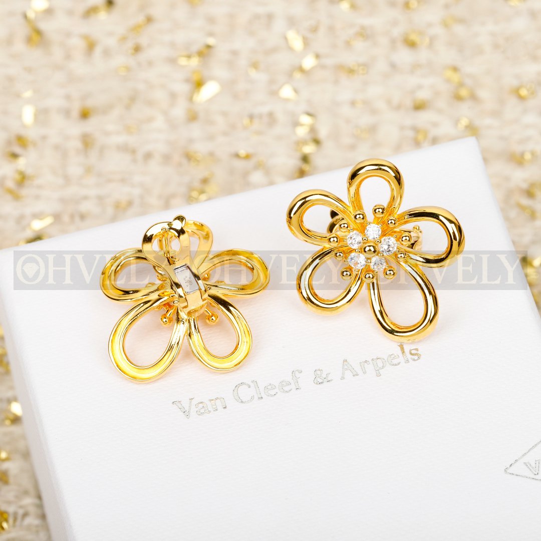 반클리프 아펠 Van Cleef & Arpels 플라워레이스 이어링 ( 금판 ) 상품 썸네일