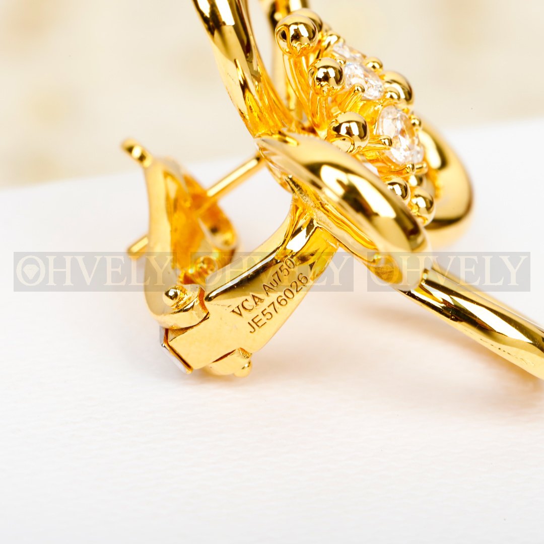 반클리프 아펠 Van Cleef & Arpels 플라워레이스 이어링 ( 금판 ) 상품 썸네일