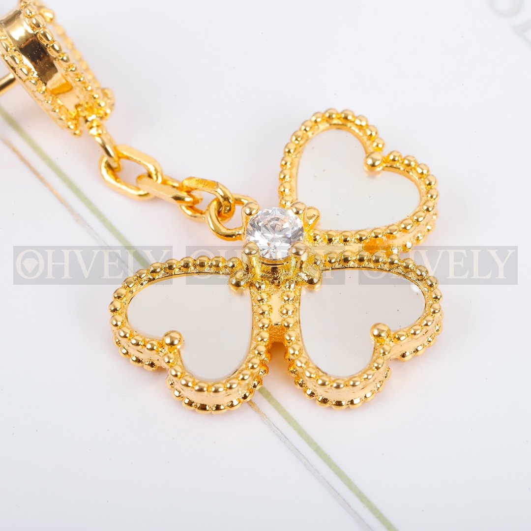 반클리프 아펠 Van Cleef & Arpels 럭키 알함브라 이어링 ( 레드, 화이트 ) 상품 썸네일