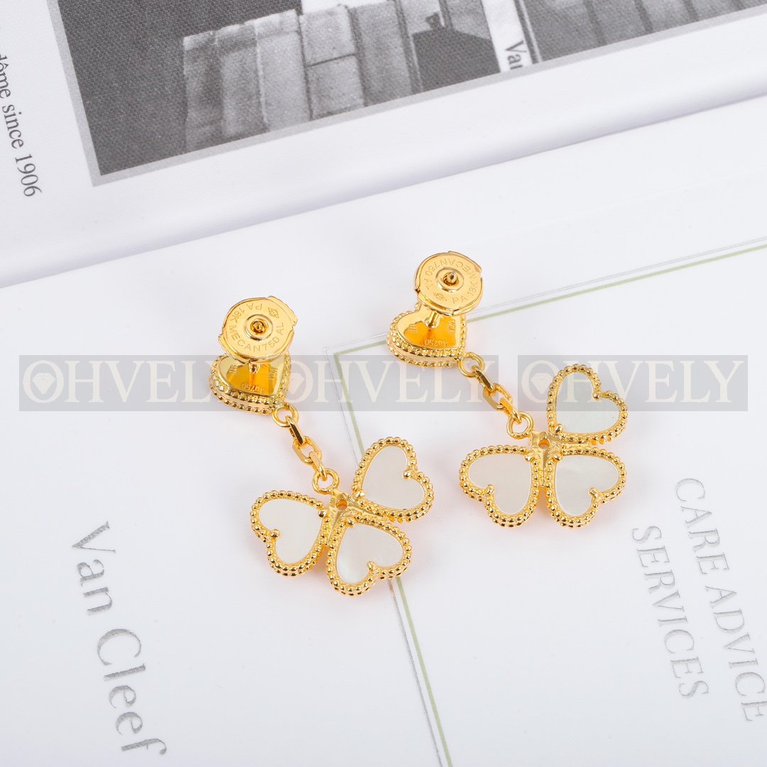 반클리프 아펠 Van Cleef & Arpels 럭키 알함브라 이어링 ( 레드, 화이트 ) 상품 썸네일