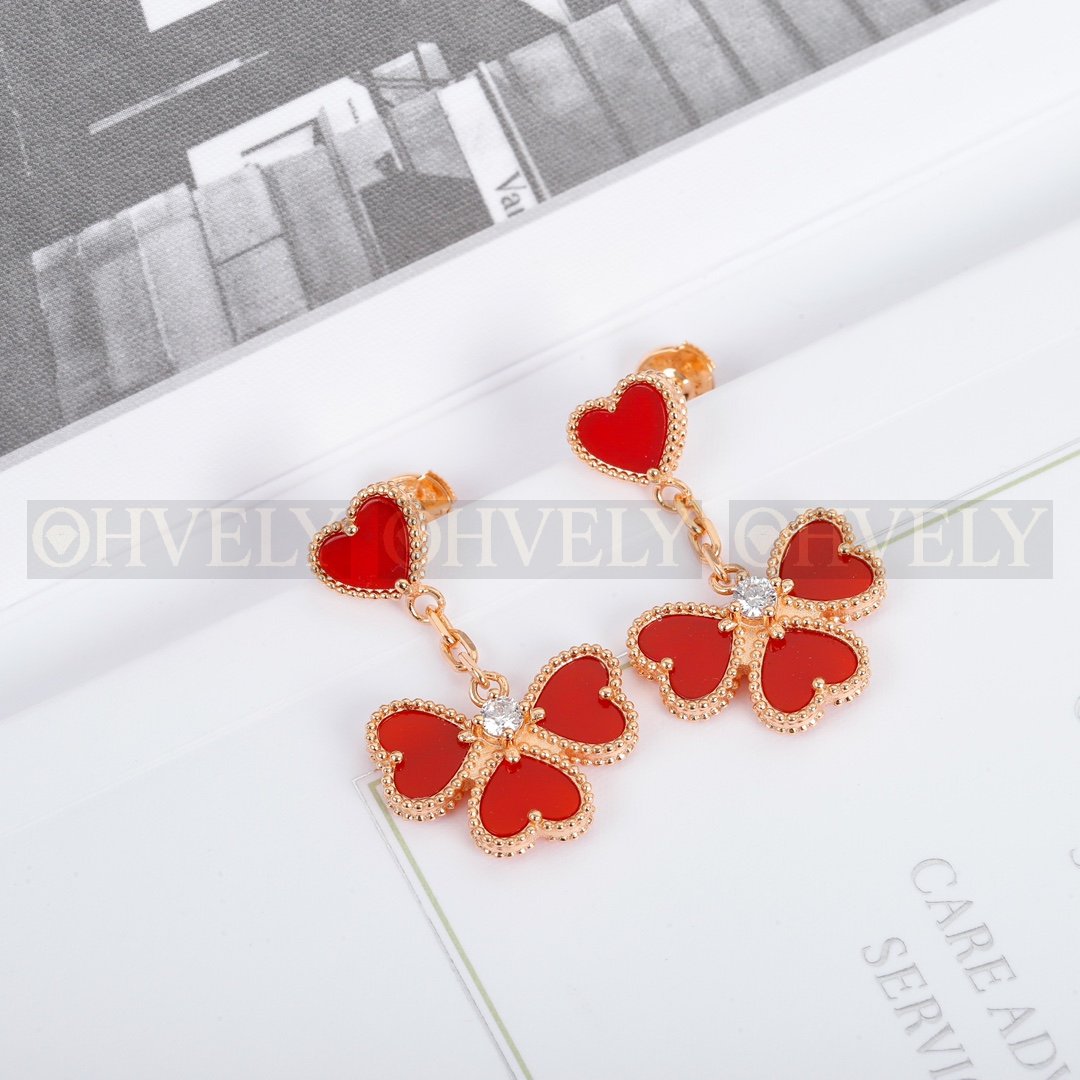 반클리프 아펠 Van Cleef & Arpels 럭키 알함브라 이어링 ( 레드, 화이트 ) 상품 썸네일