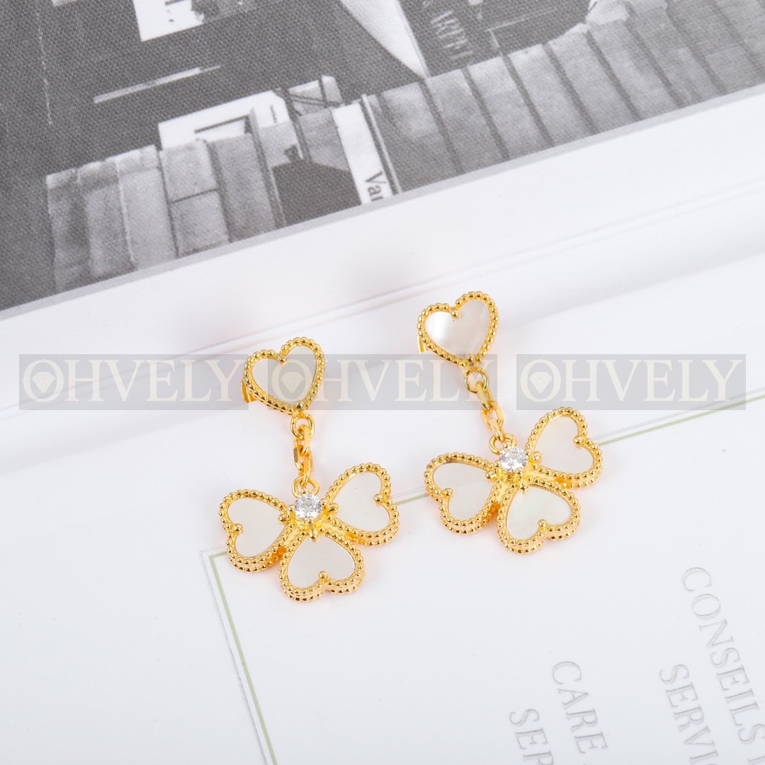 반클리프 아펠 Van Cleef & Arpels 럭키 알함브라 이어링 ( 레드, 화이트 ) 상품 썸네일