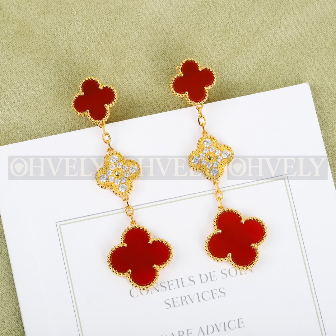 반클리프 아펠 Van Cleef & Arpels 매직 알함브라 이어링 ( 화이트, 레드, 블랙 ) 상품 썸네일