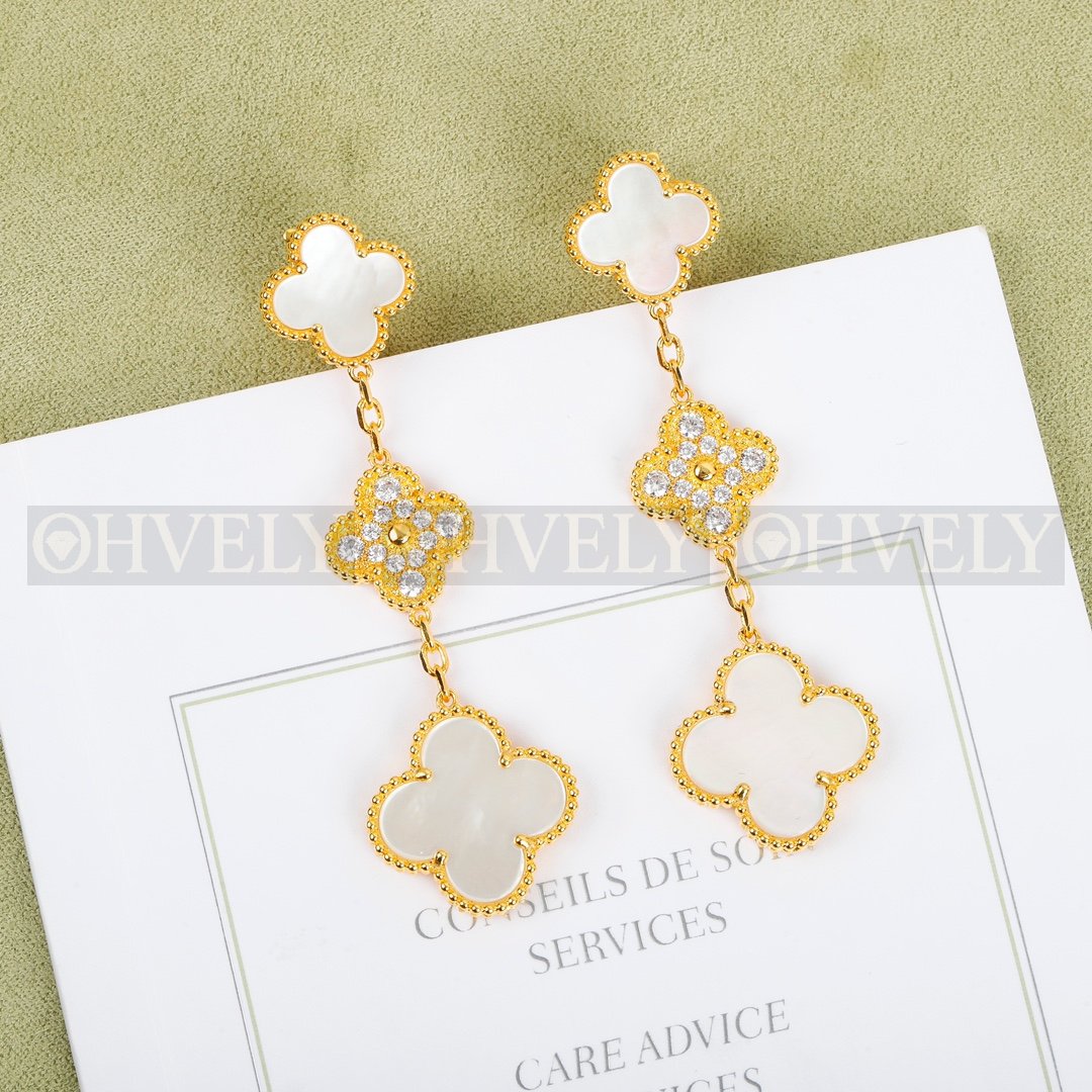 반클리프 아펠 Van Cleef & Arpels 매직 알함브라 이어링 ( 화이트, 레드, 블랙 ) 상품 썸네일