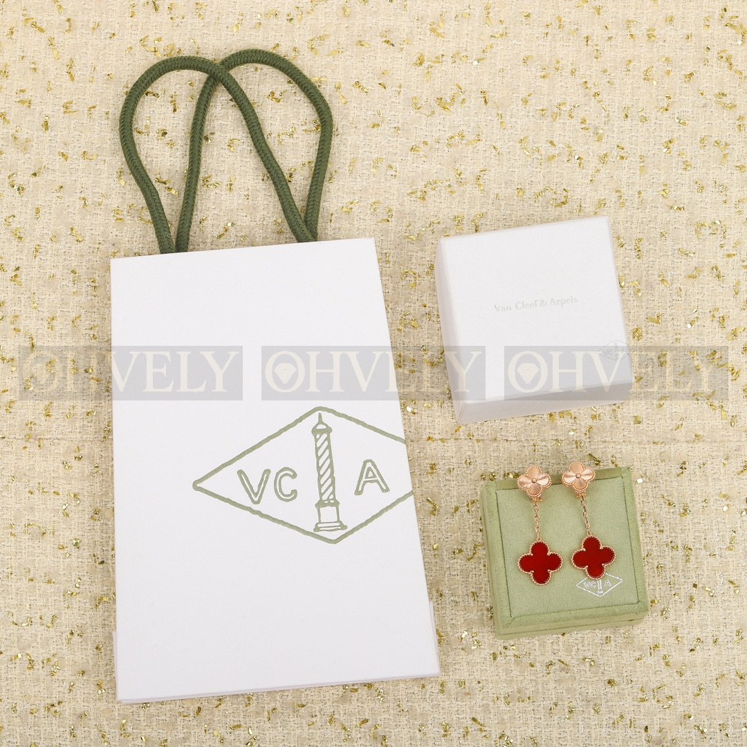 반클리프 아펠 Van Cleef & Arpels 매직 알함브라 이어링 기요셰 & 커넬리언 상품 썸네일