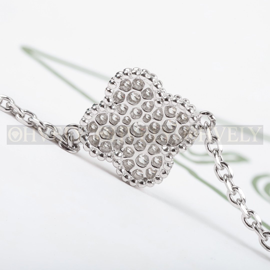 반클리프 아펠 Van Cleef & Arpels 빈티지 알함브라 브레이슬릿 (5개 모티프 - 다이아몬드 파베) 상품 썸네일