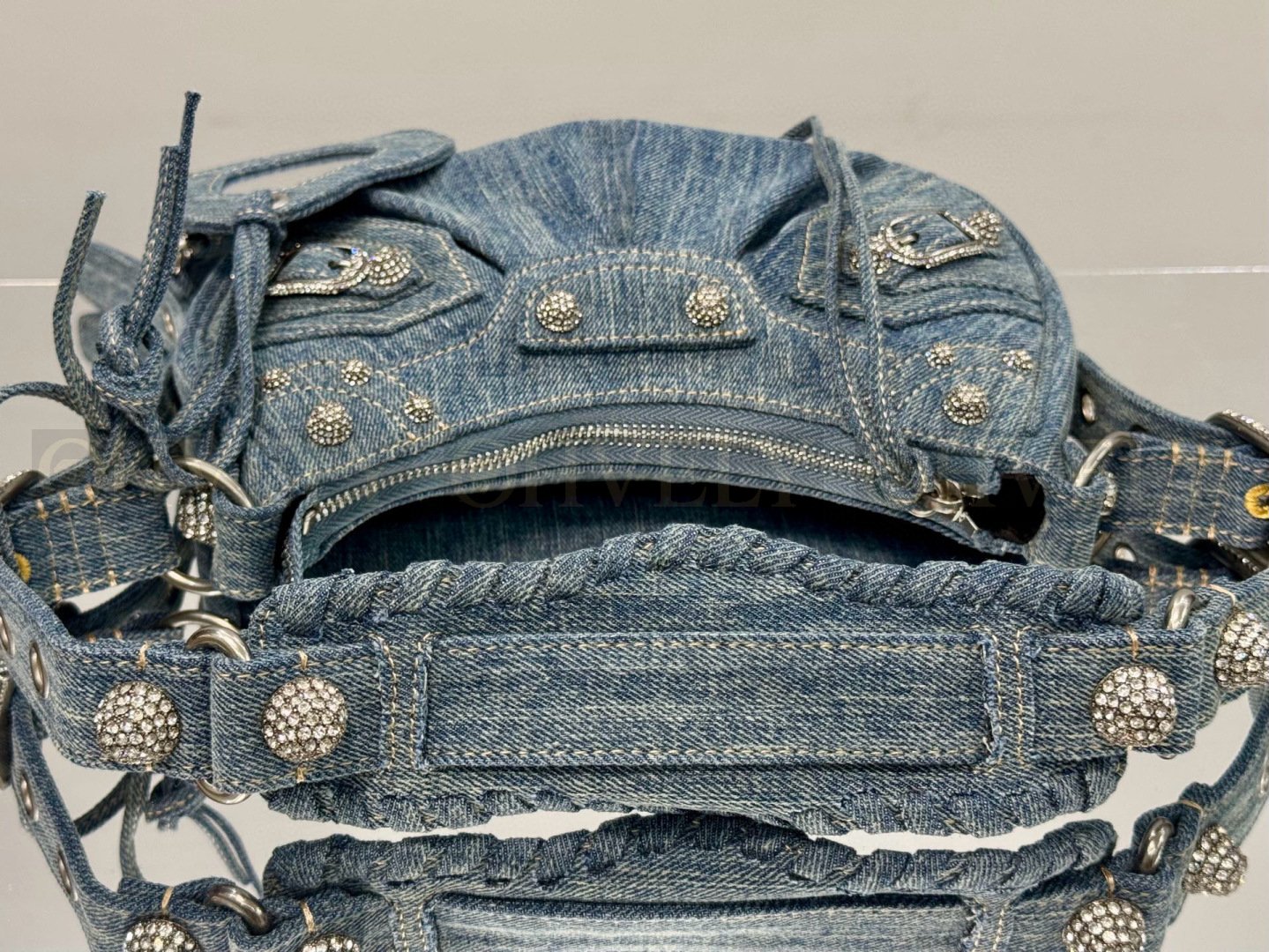 Balenciaga Le Cagole 데님 스몰백 라인스톤 상품 썸네일