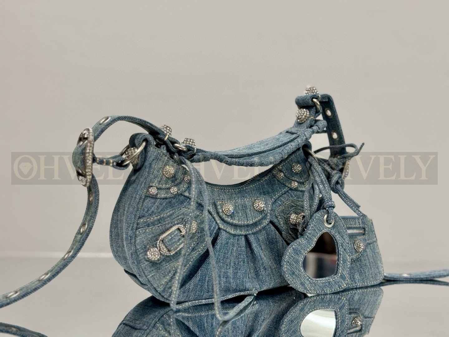 Balenciaga Le Cagole 데님 스몰백 라인스톤 상품 썸네일