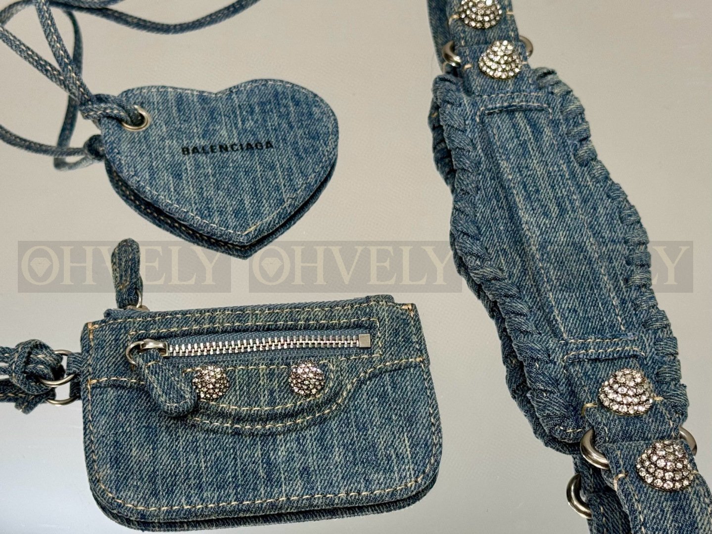 Balenciaga Le Cagole 데님 스몰백 라인스톤 상품 썸네일