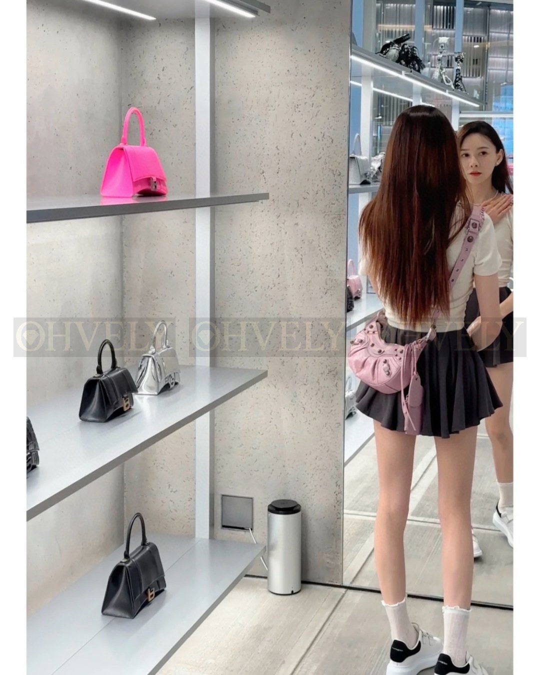 Balenciaga Le Cagole 스몰 숄더백(핑크) 상품 썸네일
