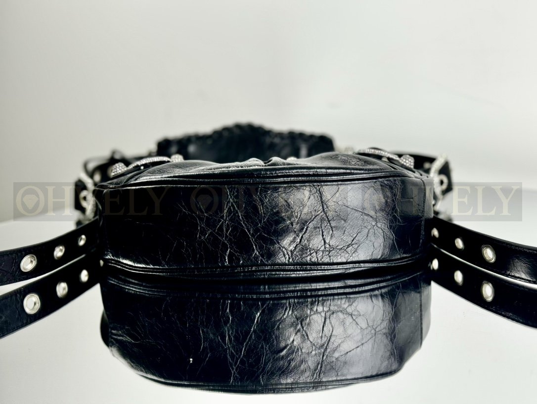 Balenciaga Le Cagole 스몰 숄더백 라인스톤(블랙) 상품 썸네일