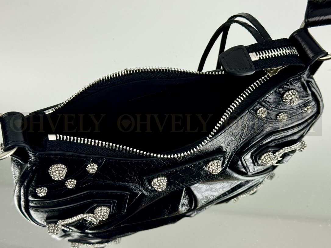 Balenciaga Le Cagole 스몰 숄더백 라인스톤(블랙) 상품 썸네일
